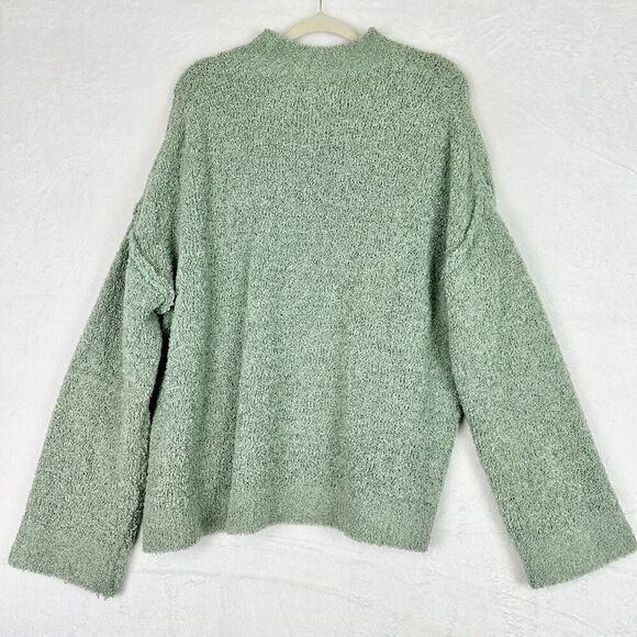 Holzweiler Sund Knit Sweater Size XS Light Teal Oversized Mock Neck Boxy - Picture 4 of 7
